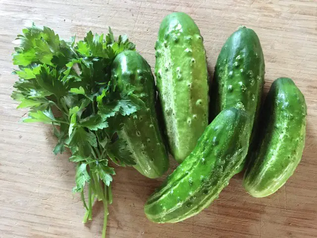 cucumber parsley