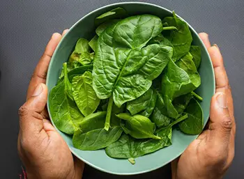 Magnesium rich food like spinach