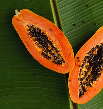 Papaya contains papain that helps reduce excess hair growth