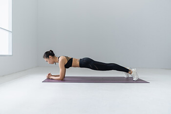 Plank pose stimulates a number of systems related to the immune system