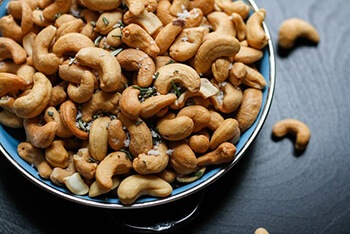 Zinc rich food like Cashews