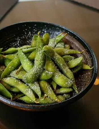 Edamame beans contains soy