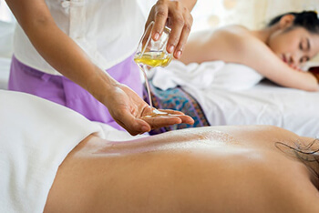 Using massage oil for massage