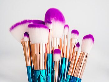 alcohol's disinfectant properties help clean makeup brushes