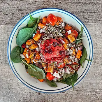 chia seed on salad chia seed on salad