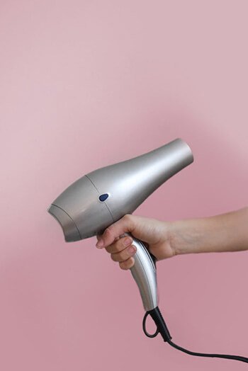 Clean the vent in your hairdryer