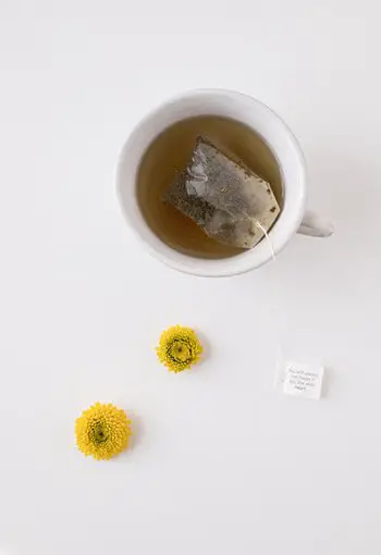 chilled camomile teabags can also function as a cold compress