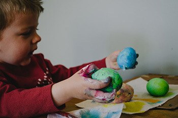 use play dough to remove glitters