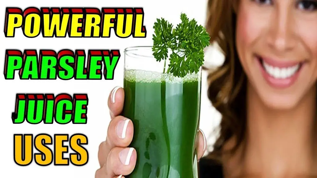 parsley juice benefits