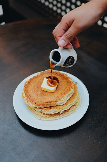 pancake made with coconut oil for a healthy breakfast