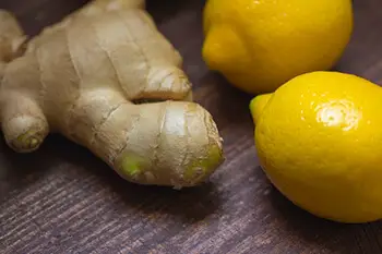 ginger and lemon for a refreshing detox drink