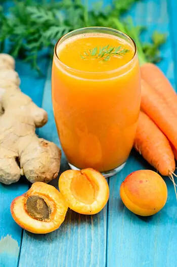 ginger, carrot, and orange juice for digestion