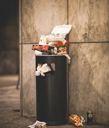 put baking soda in rubbish bin to deodorize