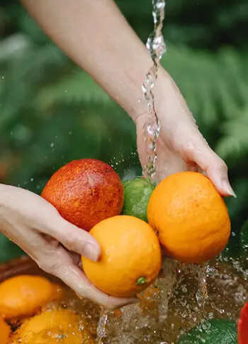 use baking soda in washing fruits and veggies