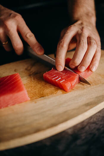 preparing fish