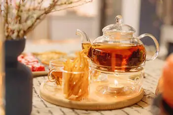 tea with orange peel