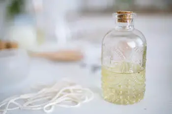 oil inside a bottle