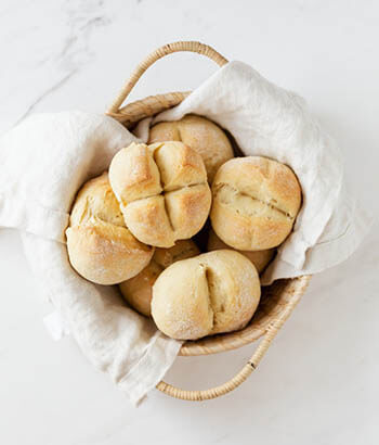 a basket of bread