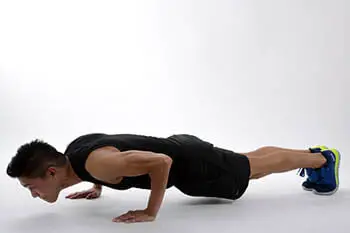 a person doing pushups