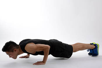 a person doing pushups