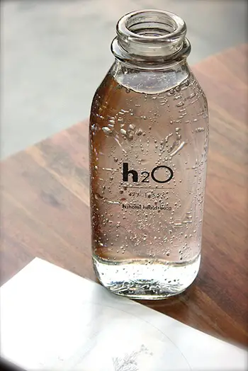 water in a bottle