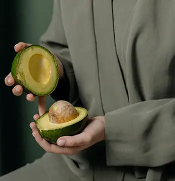 avocado split in half