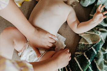 baby with diapers