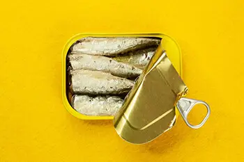 fish in an open can