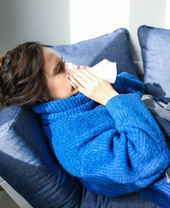 person with flu